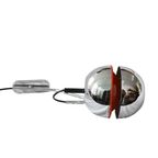 Vintage Kaiser Leuchten Chroom/oranje Space Age Wandlamp, Jaren '60 thumbnail 3