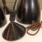 Set Van 3 Vintage Metalen Hanglampen thumbnail 8