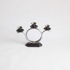 Art Deco Tubular Steel And Bakelite Candelabra, Netherlands. thumbnail 3