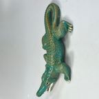 Groot Vintage Keramieken Beeld Van Krokodil, Italie 1970's thumbnail 13