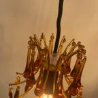 Murano Teardrop Hanglamp Kroonluchter Vintage Kristal thumbnail 8