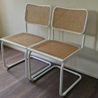 2 Witte Cesca Stoelen Marcel Breuer thumbnail 9