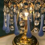 2 Beschikbaar! Opaline Blauwe Murano Teardrop Tafellampen thumbnail 3