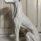 Groot Italiaans Design Beeld, Greyhound, 74Cm Hoog, Vintage thumbnail 9