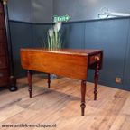 Antieke Engelse Pembroketable, Sidetable thumbnail 14