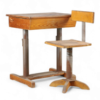School Bench With Chair, Grythyttan, First Half Of The 20th Century thumbnail 6