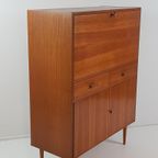 Vintage Fins Kastje Teak Fineer Secretaire thumbnail 3