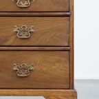 Antieke, Grote Engelse Eikenhouten Secretaire Eind 18e/begin 19e Eeuw Met Een Getrapt Interieur E thumbnail 16