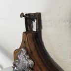Verchroomde Art Deco Wandkapstok Met 6 Haken, Jaren 30 thumbnail 20