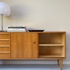 Vintage Houten Dressoir Met 4 Lades En 2 Schuifdeurtjes thumbnail 8