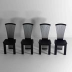 Vintage 'Waaier' Stoelen Van Pietro Costantini, Italie 1980 thumbnail 4