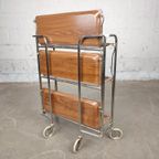 Vintage Opvouwbare Serveer Trolley thumbnail 5