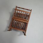 Double Dutch Wooden Magazine Rack , Wood Magazine Stand , Wood Magazine Holder, Mid Century Furni thumbnail 5