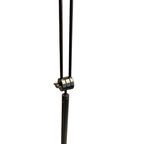 Adjustable / Conical Glass And Black Metal Floor Lamp By Tronconi, 1970s, Italy thumbnail 2