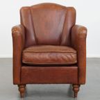 Stijlvolle Schapenleren Art Deco Fauteuil/ Armchair Met Een Tijdloos Design En Karakter thumbnail 11