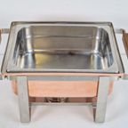 Vintage Spring Swiss Rechaud Koper Rvs Chafing Dish Compleet thumbnail 2