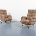 Italian Mid-Century Modern Pair Of Lounge Chairs / Set Fauteuils From Giuseppe Rossi thumbnail 2