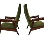 Vintage Fauteuil Set Van Twee Teakhouten Fauteuils Jaren 60 thumbnail 13