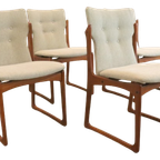 Set Van 4 Vamdrup Eetkamerstoelen 'nyhavn' Vintage thumbnail 9