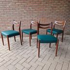 Set 4 Vintage Stoelen Deense Stoelen Jaren 60 thumbnail 4