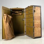 Oshkosh Steamer Trunk Antiek thumbnail 7