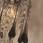 Murano Gefumeerde Hanglamp Kroonluchter Kristal Chrome thumbnail 2