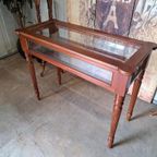 Klassieke Vitrinetafel Bijzettafel, Sidetable Afm. 100x45cm thumbnail 4