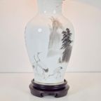 Vintage Haruo Momoki Franklin Porselein Tafellamp 80 Japandi thumbnail 8