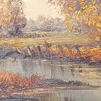 Vintage Waterrijk Landschap Met Boerderij In Lodewijk Xvi L thumbnail 6