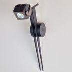 Postmodern Debsch Aster Wandlamp Metaal Spot Italy Zwart ´90 thumbnail 9