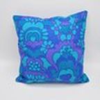 Vintage Kussen Blauw 40/40Cm thumbnail 3