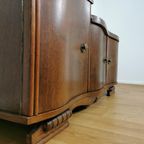 Vintage Mid Century Art Deco Tv Meubel, Dressoir Marmer Blad thumbnail 19