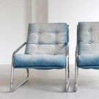 Per Stuk - Vintage Buisframe Fauteuils Opnieuw Bekleed thumbnail 4
