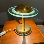 Spage Age Herda Table Lamp With Messing And Glass thumbnail 2