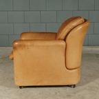 Vintage Leren Fauteuil Met Hocker – Hans Kaufeld – Jaren 70 thumbnail 12