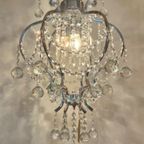 Vintage Hanglamp Kristallen Kroonluchter Spectra Kristal Ballen thumbnail 13