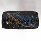 Vintage Salontafel Met Glazen Blad En Schuine Poten, Jaren 50 thumbnail 11