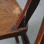 Elegante Set Van 2 Antieke Engelse Stoeltjes Met Mooi Houtwerk En Warme Kleuren thumbnail 14