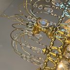 Xl Vintage Kroonluchter Kristal Messing Frame Zakkroonluchter thumbnail 5