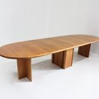 Vintage Danish Large Oval Extendable Dining Table Xl 1960s thumbnail 2