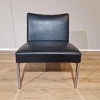 Wilkhahn Easy Chair - Vintage-Zwart - Leder - Stoel - Design thumbnail 4