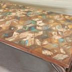 Gerecycled Hout En Metaal Eettafel, Tafel, 141 X 81 Cm thumbnail 6