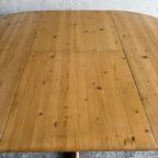 Extendable Wooden Dining Table With Integrated Extension Section thumbnail 5