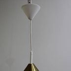 Vintage Metalen Hanglamp - Honsel Leuchten, Jaren, '70 Bruin, Goud thumbnail 7