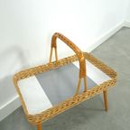 Rotan Dienblad Op Poten Met Grijs Formica thumbnail 8