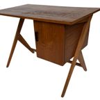 Vintage Bureau Werkplek Compact Design Vrijstaand Jaren 60 thumbnail 17