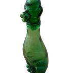 Vintage Empoli Glazen Hond Karaf Met Stop, Italië, Jaren thumbnail 2
