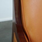 Prachtige Rundleren Artdeco Design Fauteuil/ Armchair. Hoog Comfort En Unieke Details thumbnail 10