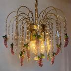 Set Van 2 Murano Druiven Kroonluchters Hanglampen Vintage thumbnail 12