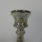 Set Van 2 Kwikzilveren Kandelaars, Rond 1900 (armeluiszilver) thumbnail 12